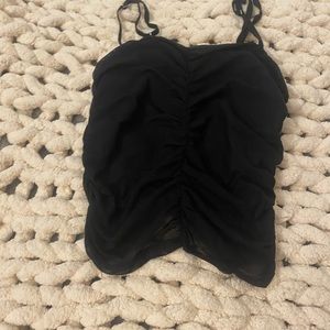 black womens crop top